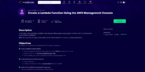 Create a Lambda Function Using the AWS Management Console - A Cloud Guru - Hands-on Lab