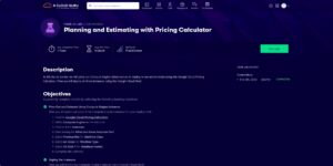 Planning and Estimating with Pricing Calculator - A Cloud Guru - Hands-on Lab