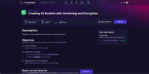 Creating S3 Buckets with Versioning and Encryption - A Cloud Guru - Hands-on Lab